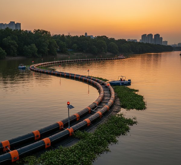 Barrière flottante : enjeu stratégique pour la protection et le contrôle des milieux aquatiques